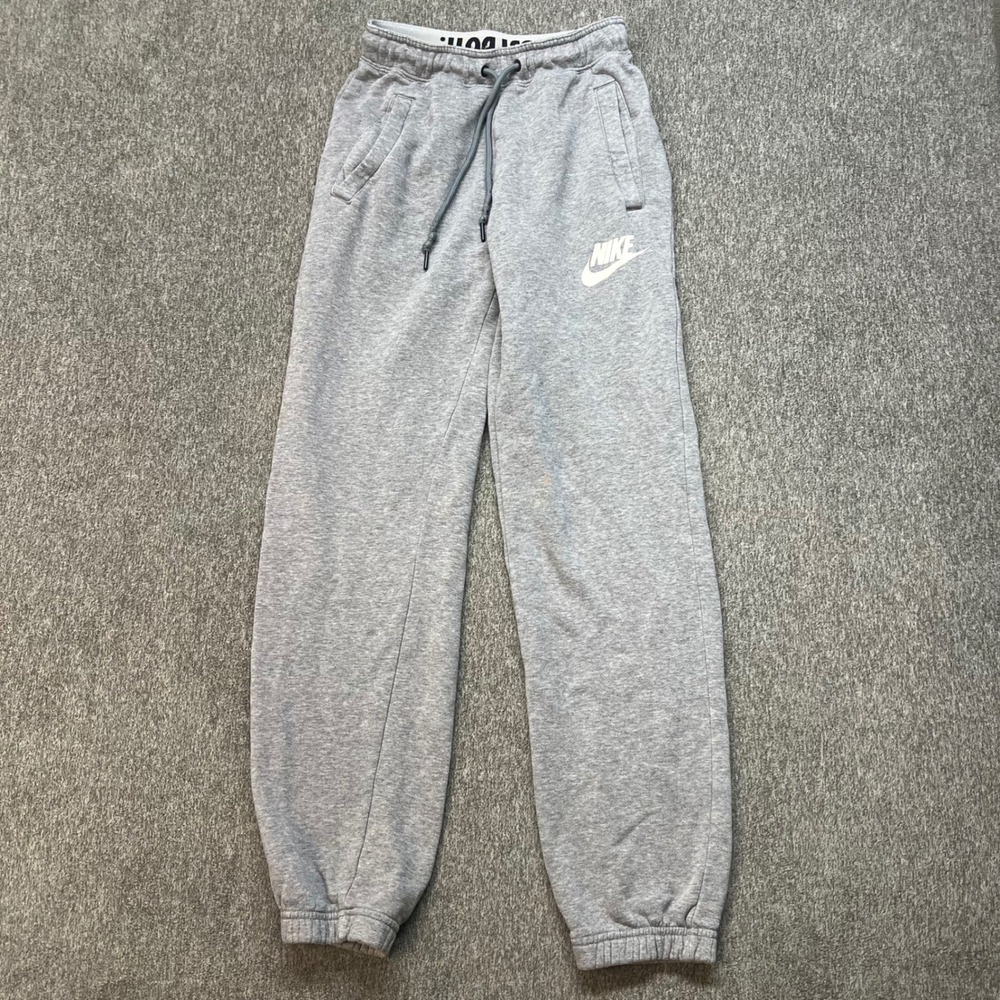 Nike Mens Sportswear Joggers Heather Gray Fleece Sweatpants Just Do It 131